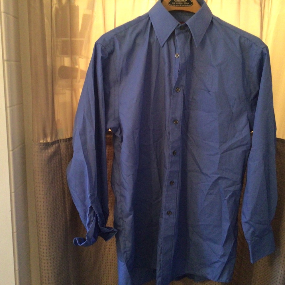 Mens large dress shirt brand Michigan Ave. dark blue worn once